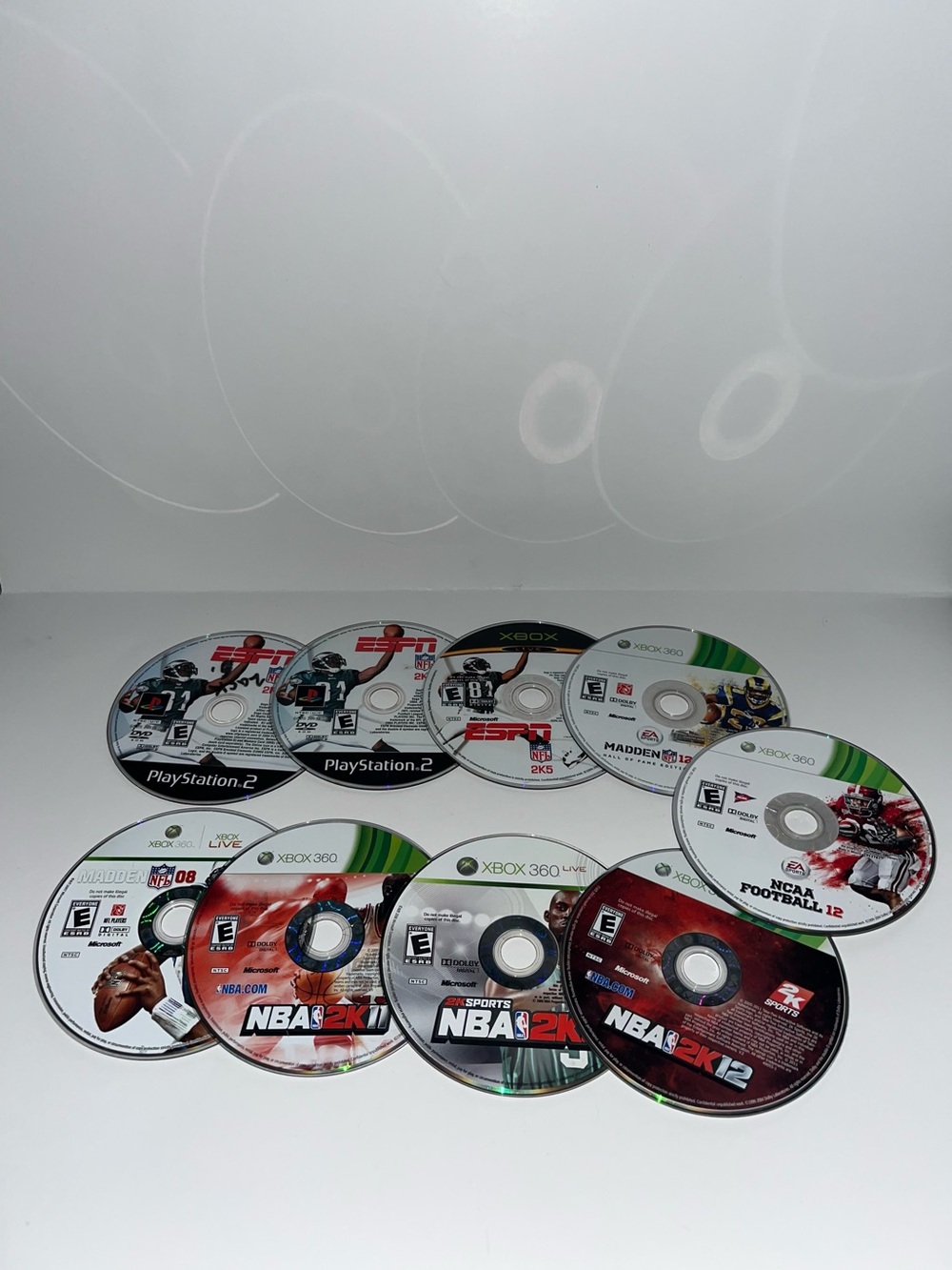Lot of 9 Assorted Sports Video Game Discs - NBA & Madden - all tested